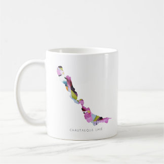 Chautauqua Lake Silhouette Map Coffee Mug