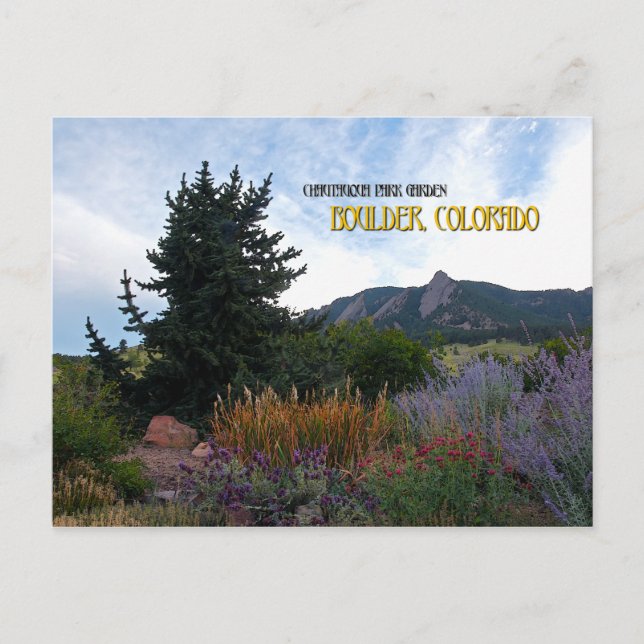 Chautauqua Park Garden Postcard (Front)