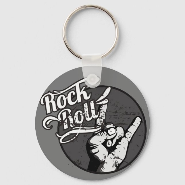 Chaveiro redondo "Rock Rou" Key Ring (Front)