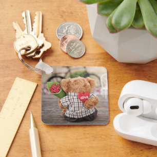 Chaveiro ursinho de pelúcia "Dia dos Namorados" Key Ring