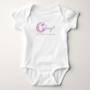 Chaya girls name meaning letter C monogram shirt