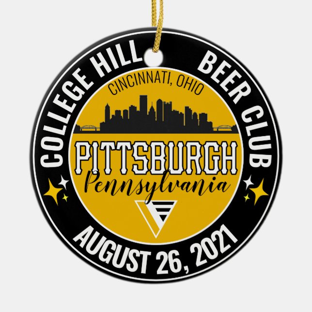 CHBC Pittsburgh Ceramic Tree Decoration (Front)