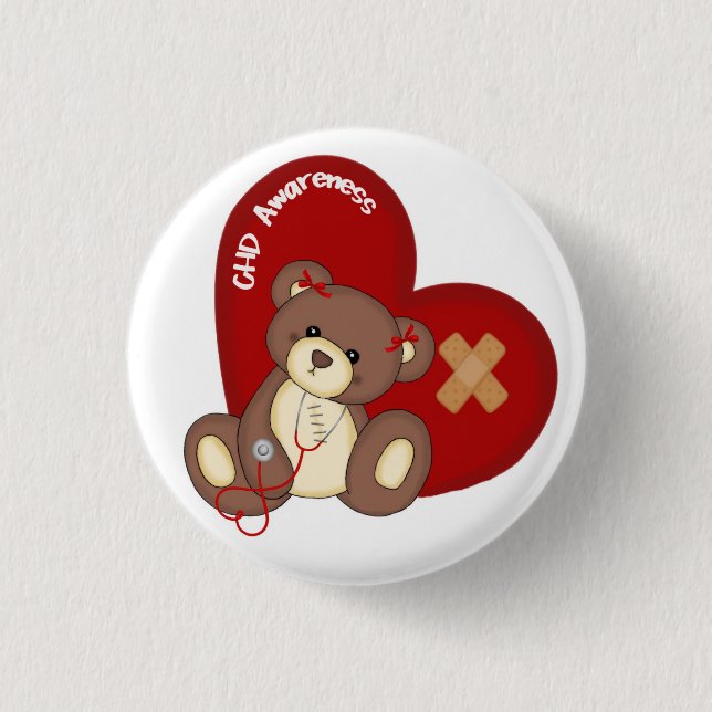 CHD Awareness button (Front)