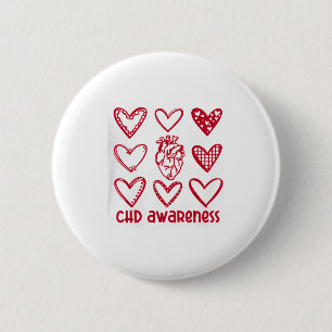 Chd Awareness Heart Anatomical Heart Disease Month 6 Cm Round Badge
