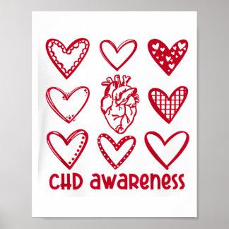 Chd Awareness Heart Anatomical Heart Disease Month Poster