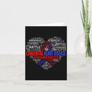 Chd Awareness Heart Disease Fighting Hope Support  Card