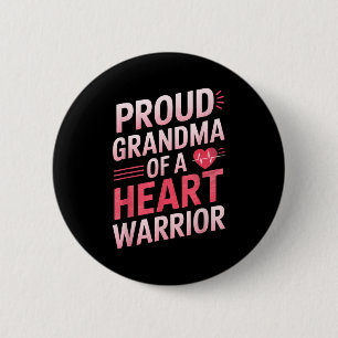 Chd Awareness Heart Disease Warrior Proud Warrior  6 Cm Round Badge