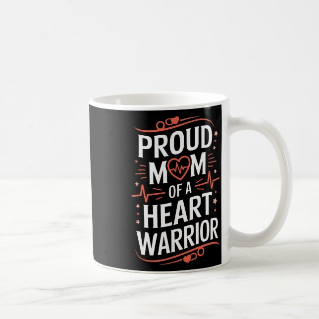 Chd Awareness Heart Disease Warrior Proud Warrior  Coffee Mug (Right)