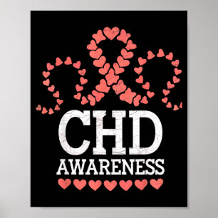 Chd Awareness Heart Disease Warrior Support Surger Poster