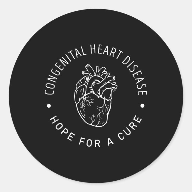 Chd Awareness Hope For A Cure  Classic Round Sticker (Front)