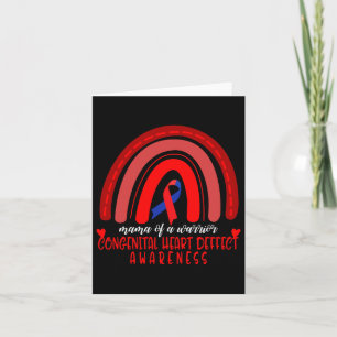 Chd Awareness Mama Of Warrior Rainbow Congenital H Card