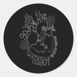 Chd Awareness - Tof - Heart Shirt - Go With The Fa Classic Round Sticker