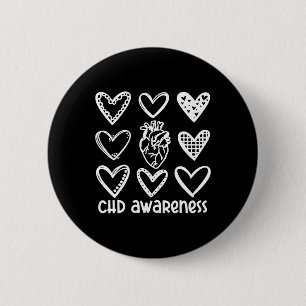 Chd Awareness Warrior-heart Disease Month Awarenes 6 Cm Round Badge
