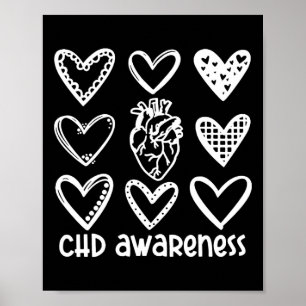 Chd Awareness Warrior-heart Disease Month Awarenes Poster