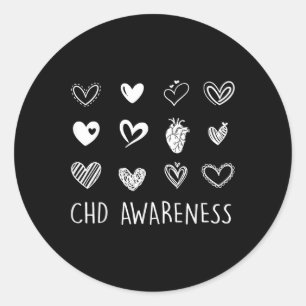 Chd - Congenital Heart Disease Awareness  Classic Round Sticker