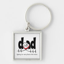 CHD Heart Dad Customisable Heartbeat Keychain