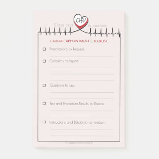 CHD Heartbeat Appointment Post-It Notes