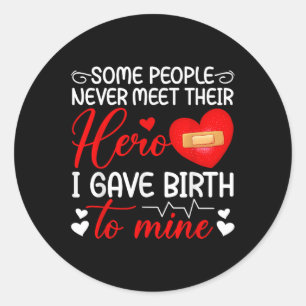 Chd Mum Of A Chd Warrior Mother Congenital Heart D Classic Round Sticker