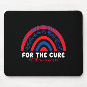 Chd Support Red And Blue Rainbow Heart Disease Awa Mouse Pad