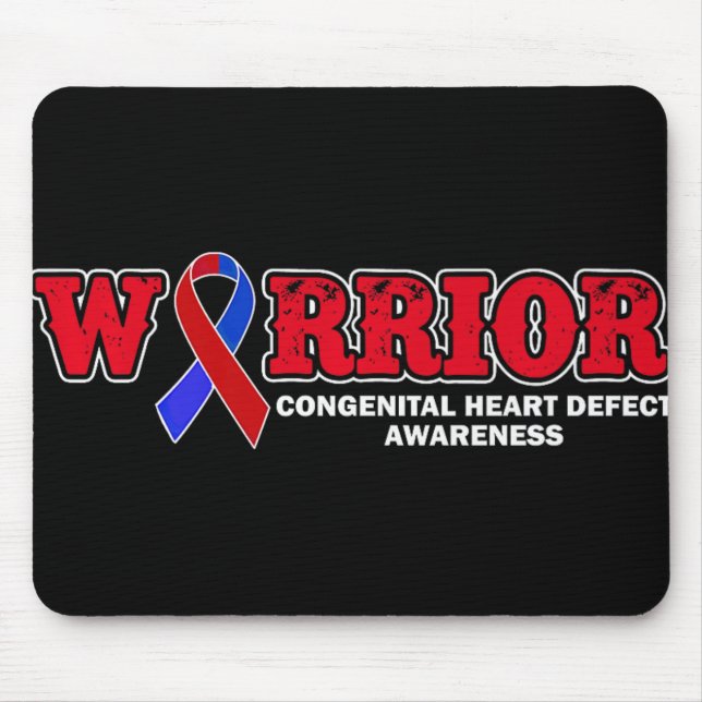 Chd Warrior Congenital Heart Defect Surgery Awaren Mouse Pad (Front)