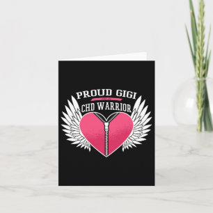 Chd Warrior Proud Gigi Zipper Heart With Angel Win Card