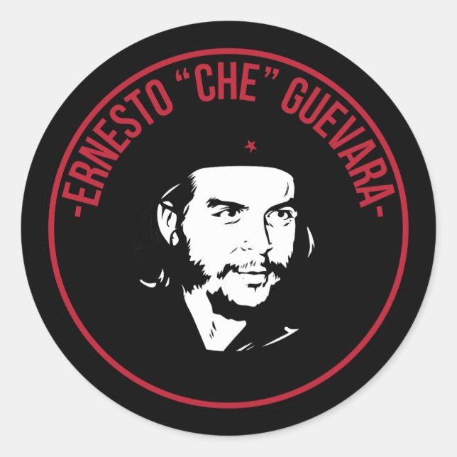 Che Guevara Black and White Classic Round Sticker (Front)