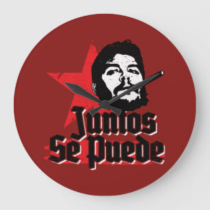 Che Guevara Juntos Se Puede Large Clock