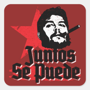 Che Guevara Revolutionary Quote Juntos Se Puede Square Sticker