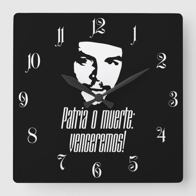 Che Guevara Square Wall Clock (Front)