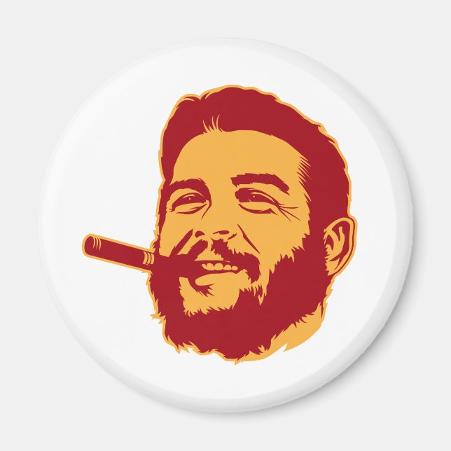 Che Guevara with Cigar Portrait Magnet (Front)