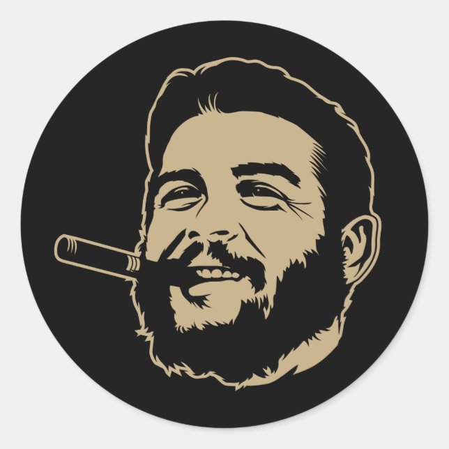 Che Guevara with Cigar Portrait Sticker (Front)