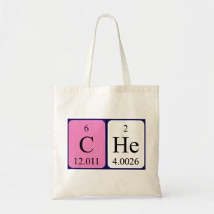 Che periodic table name tote bag