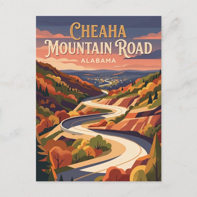 Cheaha Mountain Road Alabama Postcard (Front)