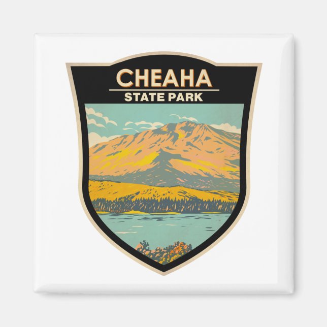 Cheaha State Park Alabama Badge  Magnet (Front)