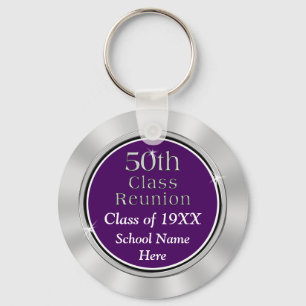 Cheap 50th Class Reunion Gift, Your Text and Key Ring