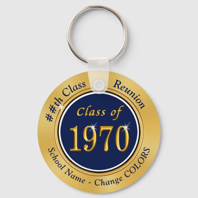 Cheap, 55th Class Reunion Ideas, Class of 197O, Key Ring (Front)