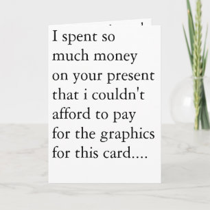cheap birthday card. card