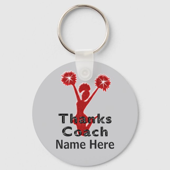 Cheap Cheer Coach Gifts PERSONALIZED Key Ring (Front)