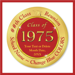 Cheap, Class of 1975 Reunion, Magnets. CHANGE RED  Magnet