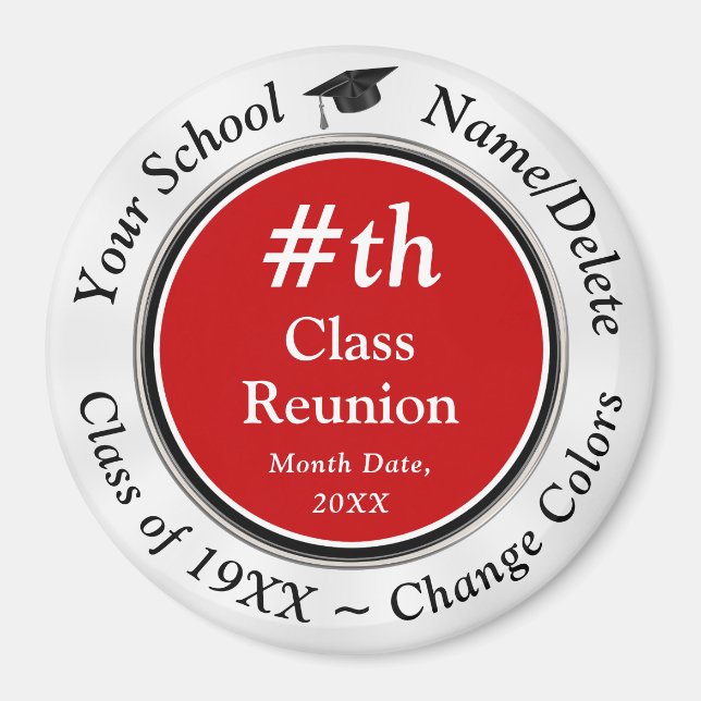 Cheap Class Reunion Gifts, ANY YEAR, Change COLORS Magnet (Front)