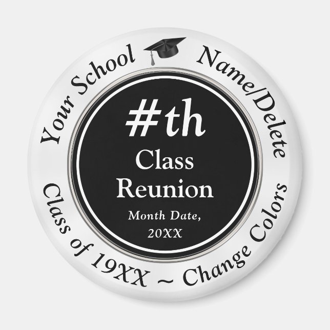 Cheap Class Reunion Souvenirs, ANY COLORS, YEAR Magnet (Front)