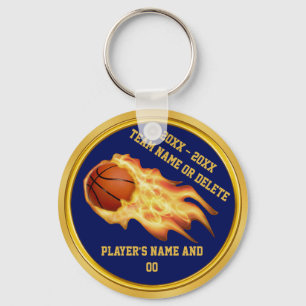 Cheap Flaming Personalised Basketball Keychains