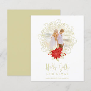 Cheap Flourish Golden Ornament Photo Christmas