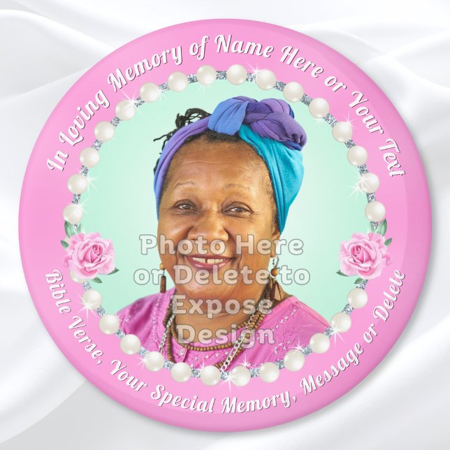 Cheap Funeral Souvenirs, Personalized and Photo Magnet (Cheap funeral souvenirs. Memorial magnets with photo. Personalized, memorial keepsakes for mom, her.)