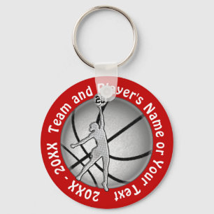 Cheap Girls Basketball Gifts, Your Text and Key Ring