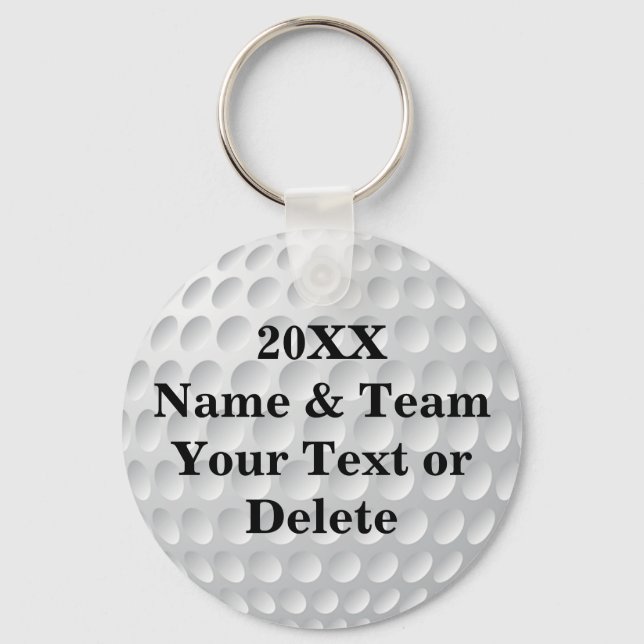 Cheap Golf Party Favours PERSONALIZED Key Ring (Front)