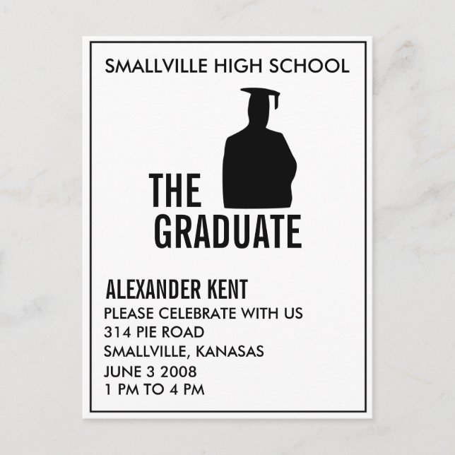 Cheap Grad Invite : The Graduate (Front)