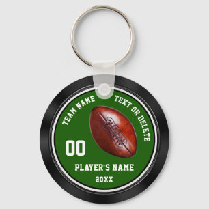 Cheap Green Personalised Football Gifts, Football Key Ring