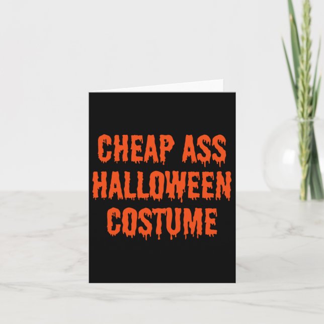 Cheap Halloween Costume Fun Halloween  Card (Front)