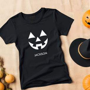 CHEAP JACK O LANTERN PUMPKIN FACE CUSTOM NAME BABY T-Shirt